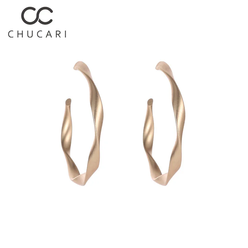 Новые модные золотистые и Серебристые круглые серьги CHUCARI 2023 для женщин большие