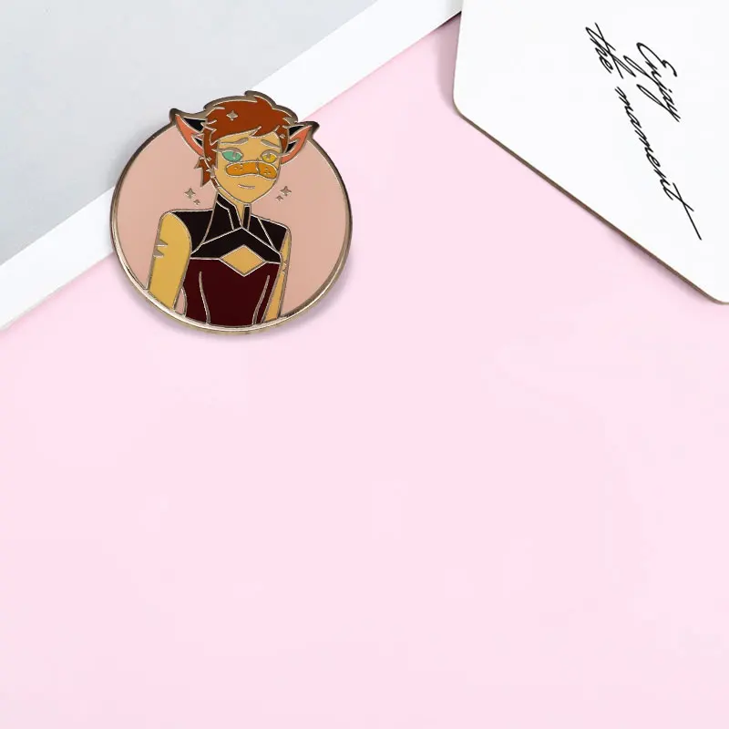 Жесткая эмалированная брошь She Ra 2021 Pins The Princess of Power Catra значки Мультяшные Злодеи