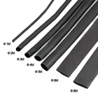 Комплект термоусадочных трубок, комплект из 8 термоусадочных трубок 123456810 мм, 2:1, чёрного цвета, сделай сам