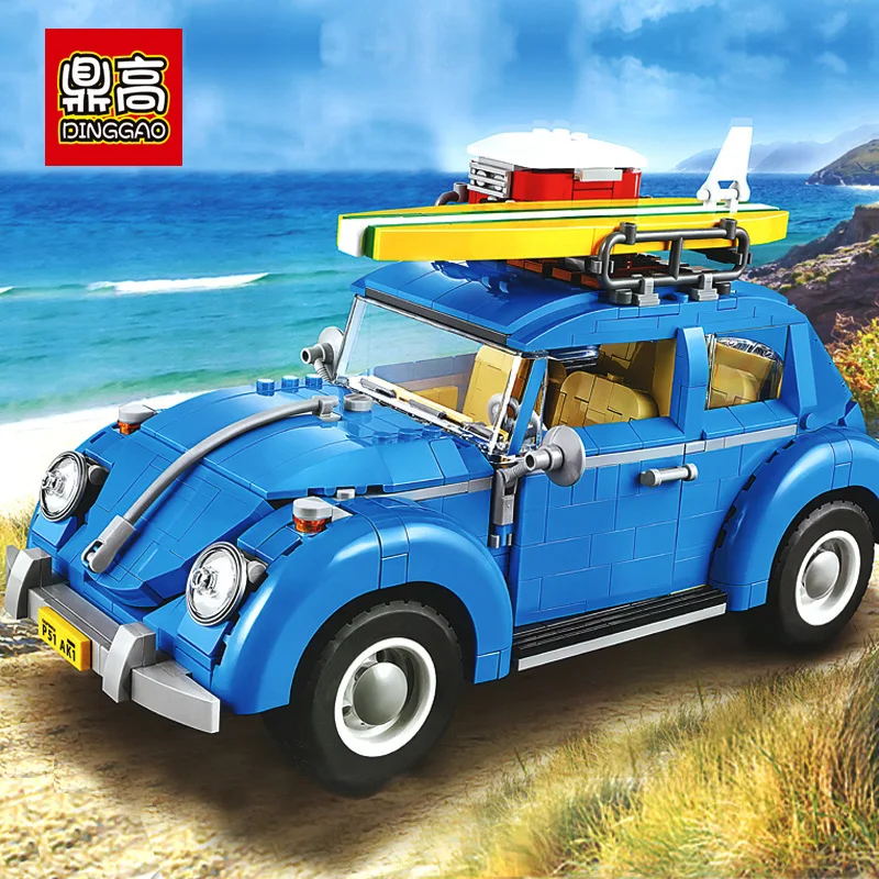 Technic Серия Volkswagen Beetle Модель Набор 10252 строительные блоки кирпичи DIY подарки