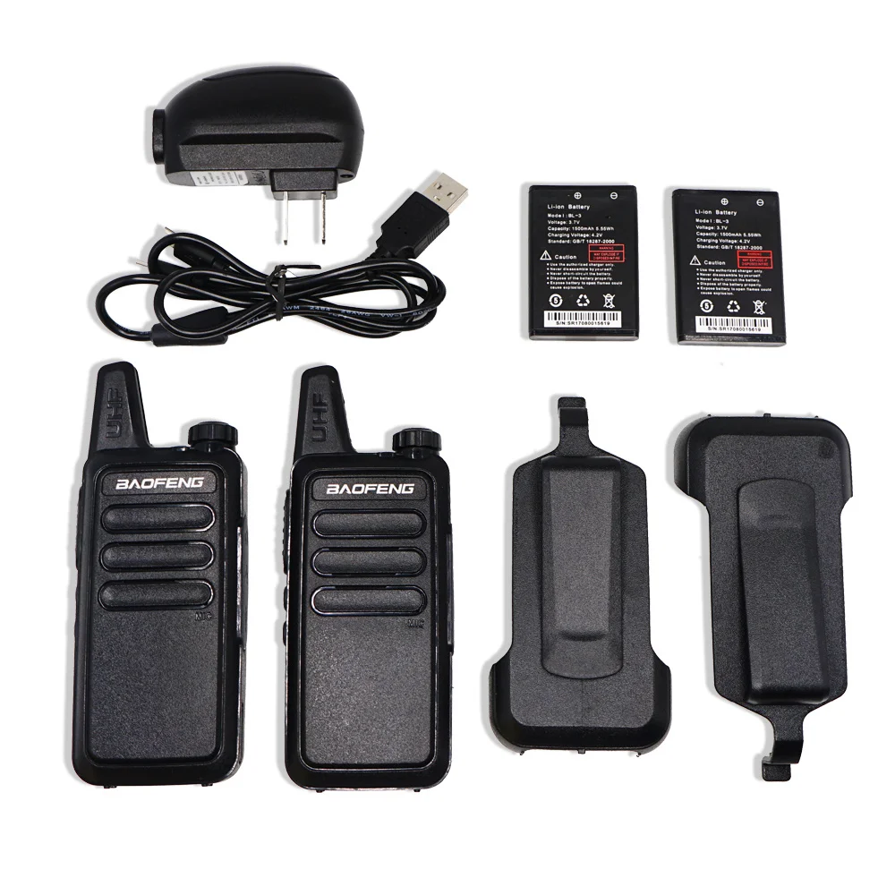 Mini interphone BF R5, bf-r5, portable FM transmitter, USB charging, CB, UHF, bf-888s, bf88s, two-way radio, 2 sets /