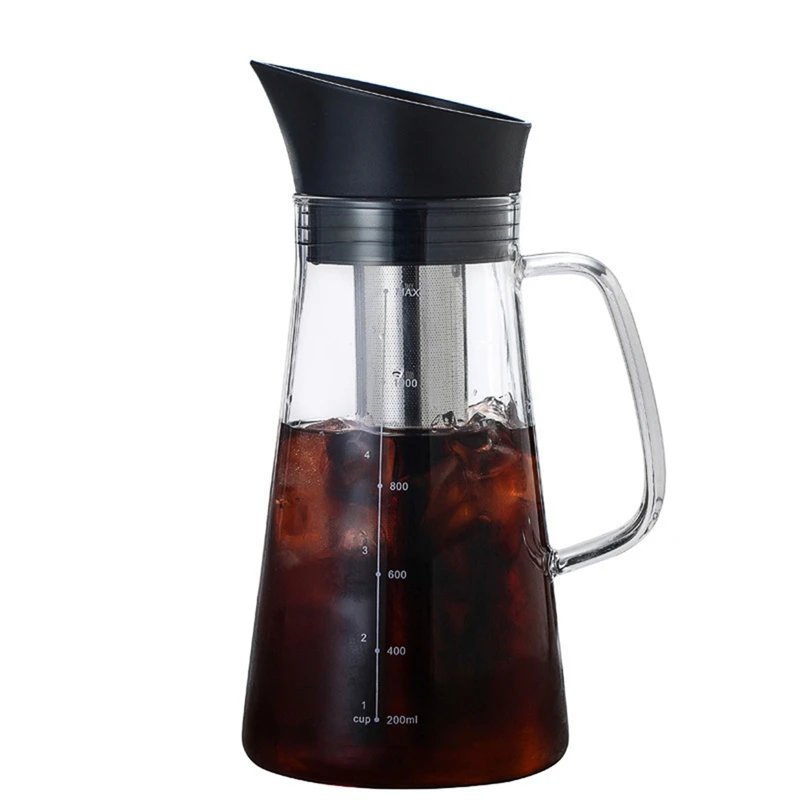 

Cold Brew Coffee Maker Hot & Cold Dual-Function Coffee Maker Cold Extract Ice Brewed Water Bottle Filter Coffee Pot