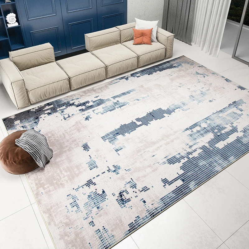 値段 北欧抽象リビングルームの寝室のカーペット床マットオフィスソフト厚い敷物現代のベッドサイド毛布ノンスリップ研究テーブルラグマット