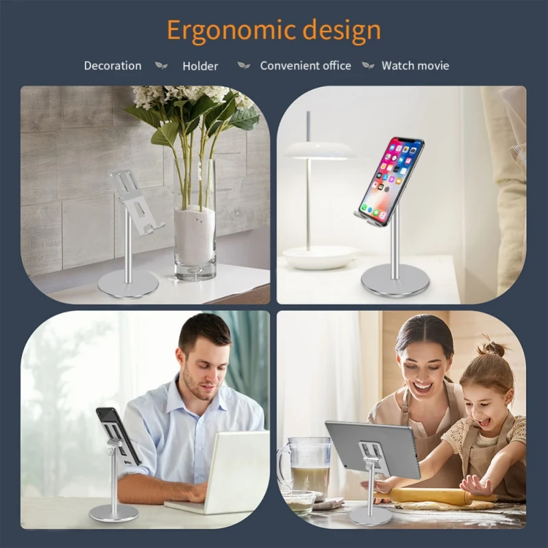 Liftable Phone Tablet Stand Adjustment Aluminum Alloy Bracket Desktop Holder for iPhone IPad Samsung EBook Reader Up To 10 Inch |