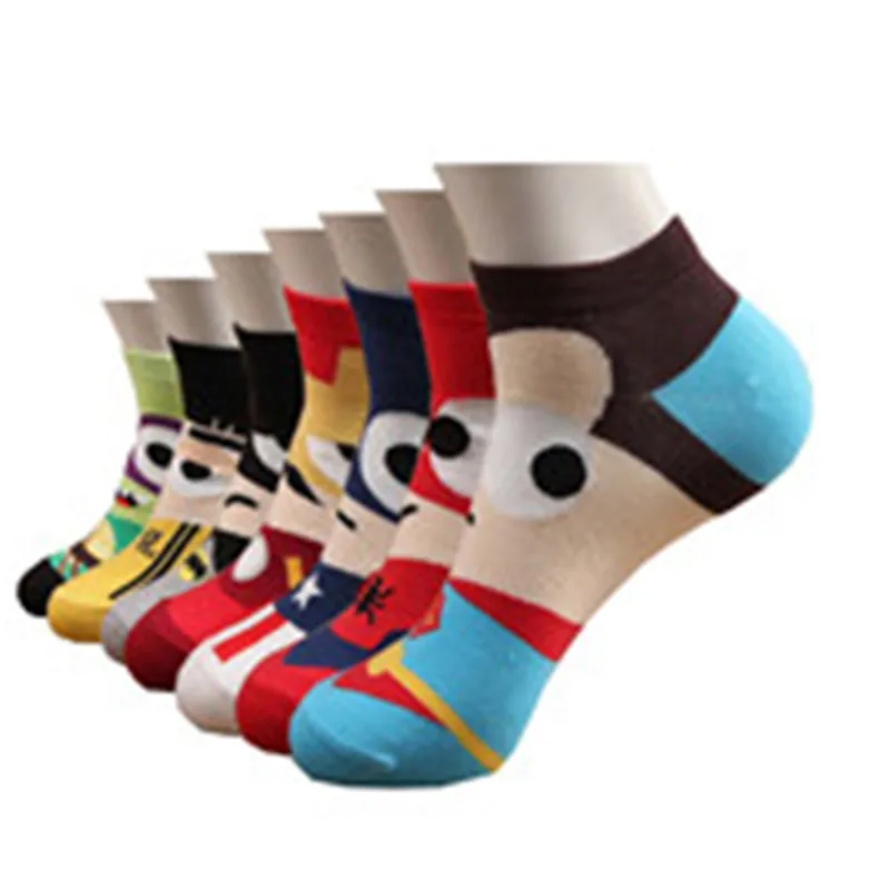 Spring Summer Colorful Funny Hip Hop Ankle Sock Men's Women Kawaii Pop Anime Socks Gifts For Man