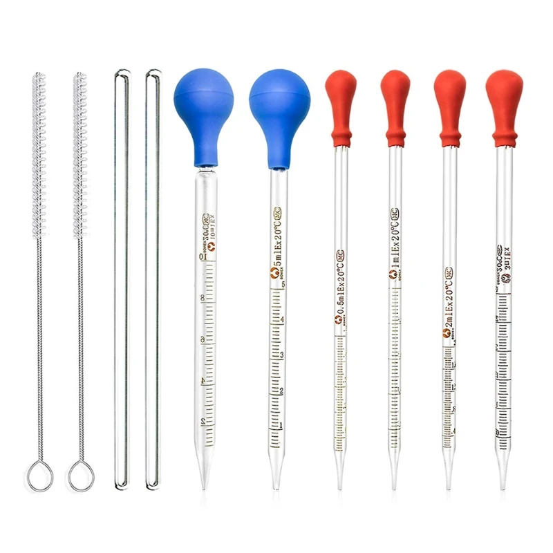 

Glass Droppers Set Graduated Pipettes Dropper Glass Measuring Cylinder