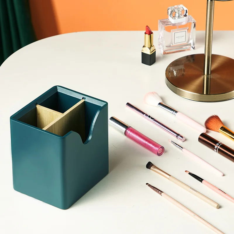 

Креативный многофункциональный настольный органайзер, Wodden, держатель для ручек, коробка для хранения макияжа, школьные и офисные аксессуар...