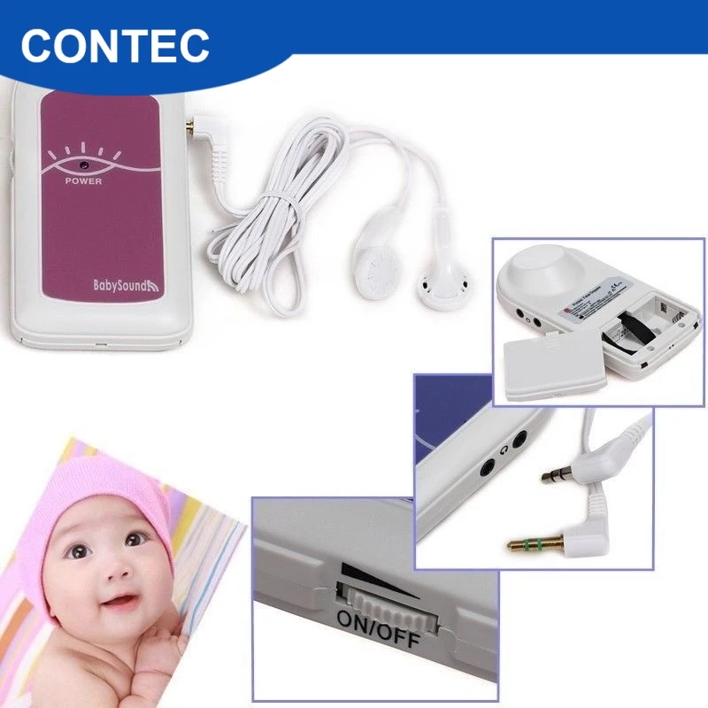 COTEC BABYSOUND A-lcd дисплей пренатальный эмбриональный допплер, детский монитор сердечного ритма+ Бесплатный гель