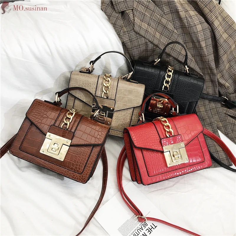 Women Bag Female Leather Handbags Small Messenger Bag Chain Flip Tote Crossbody Bags for Women Vintage Shoulder Bag Bolsos