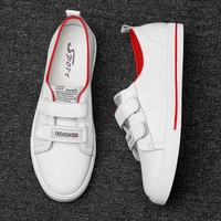 high quality luxury mens skateboard shoes hook and loop fastener white shoes man fashion flat leisure walking casual shoes men