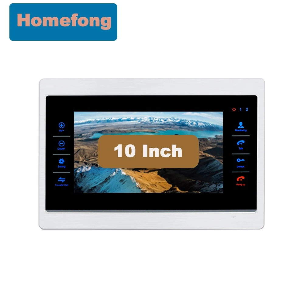 homefong 10 inch video door phone indoor monitor record talk call transfer multiple system supported free global shipping
