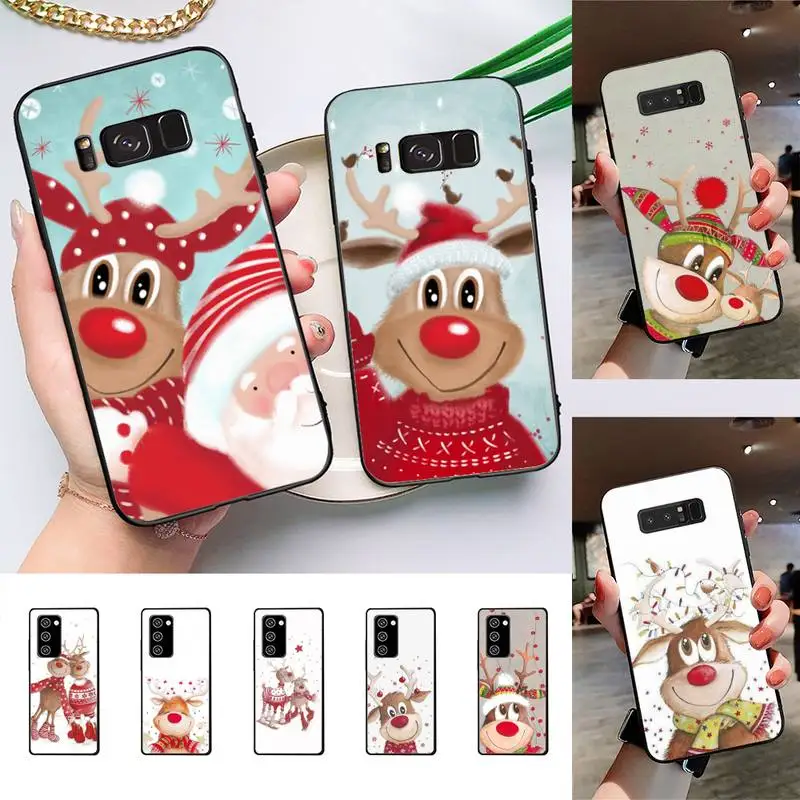 

Cartoon Christmas Phone Case For Samsung Galaxy Note10Pro Note20ultra cover for note20 note10lite M30S Back Coque