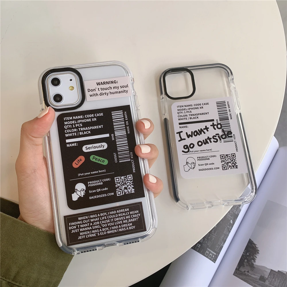 Уличная мода Личность Письмо прилив бренд ярлык силиконовый чехол для iPhone 11 Pro X XS