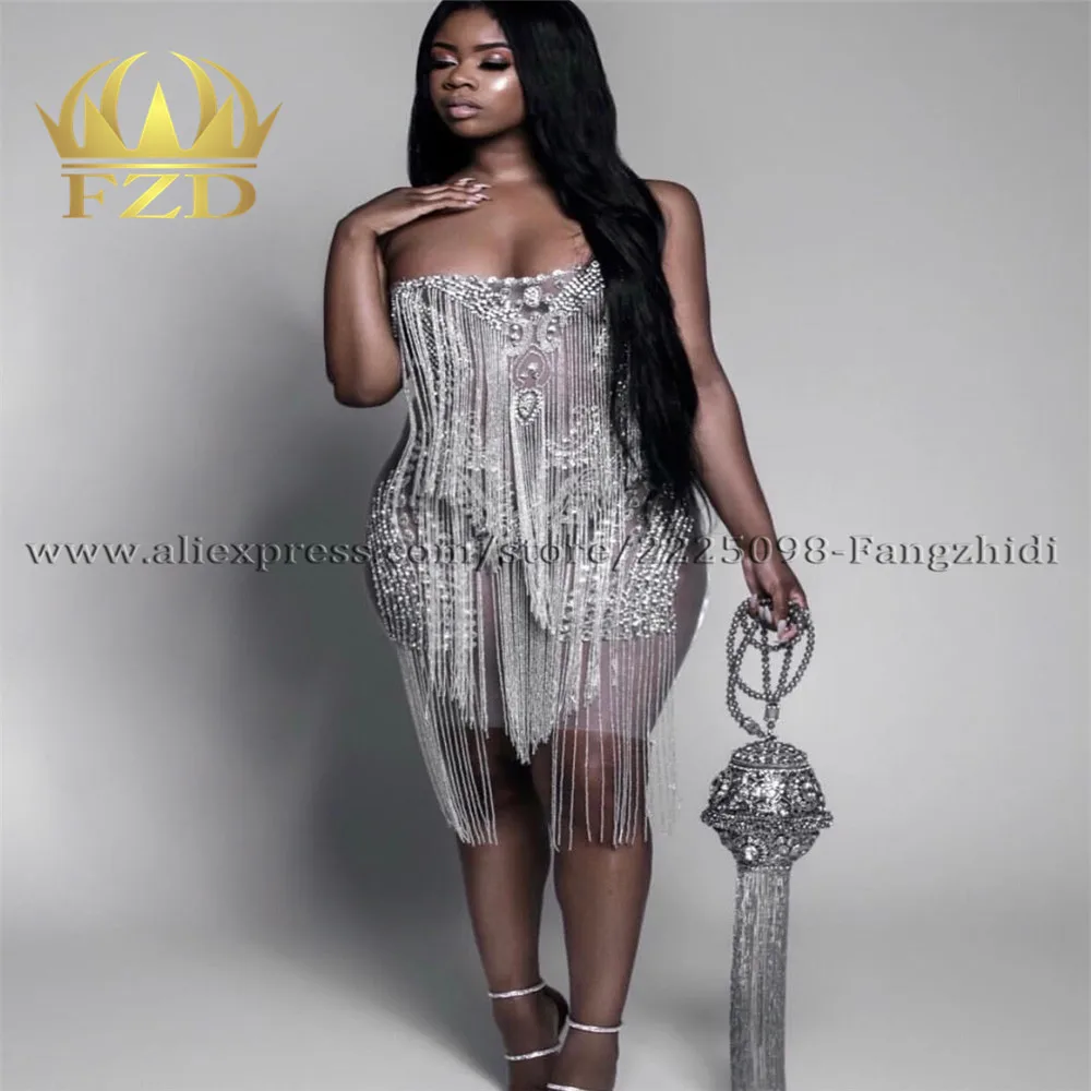 FZD 1 шт. ручная работа пришивка Стразы Кристальные кисточки водопад свисающие