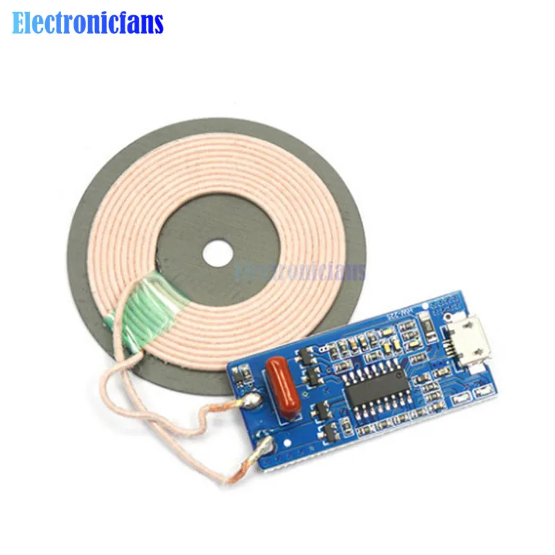 5V 1A Wireless Power Supply Charging 5W Charger Transmitter Universal Quick Charge Micro USB Coil DIY Kit | Электронные