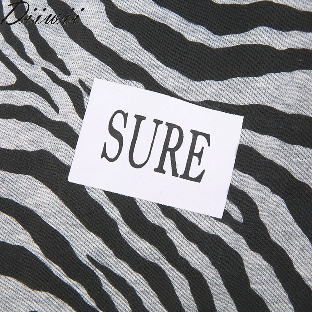 

DiiWii New Ladies Casual Pants High Waist Fashion Versatile Loose Animal Print Letter Tie Foot Straight Pants