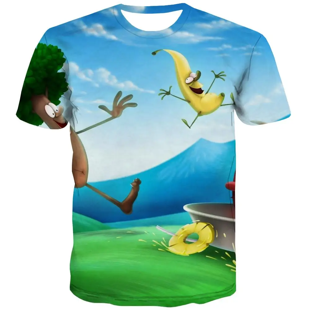 QCIV брендовая мультяшная футболка детские футболки с деревом 3d Семейные