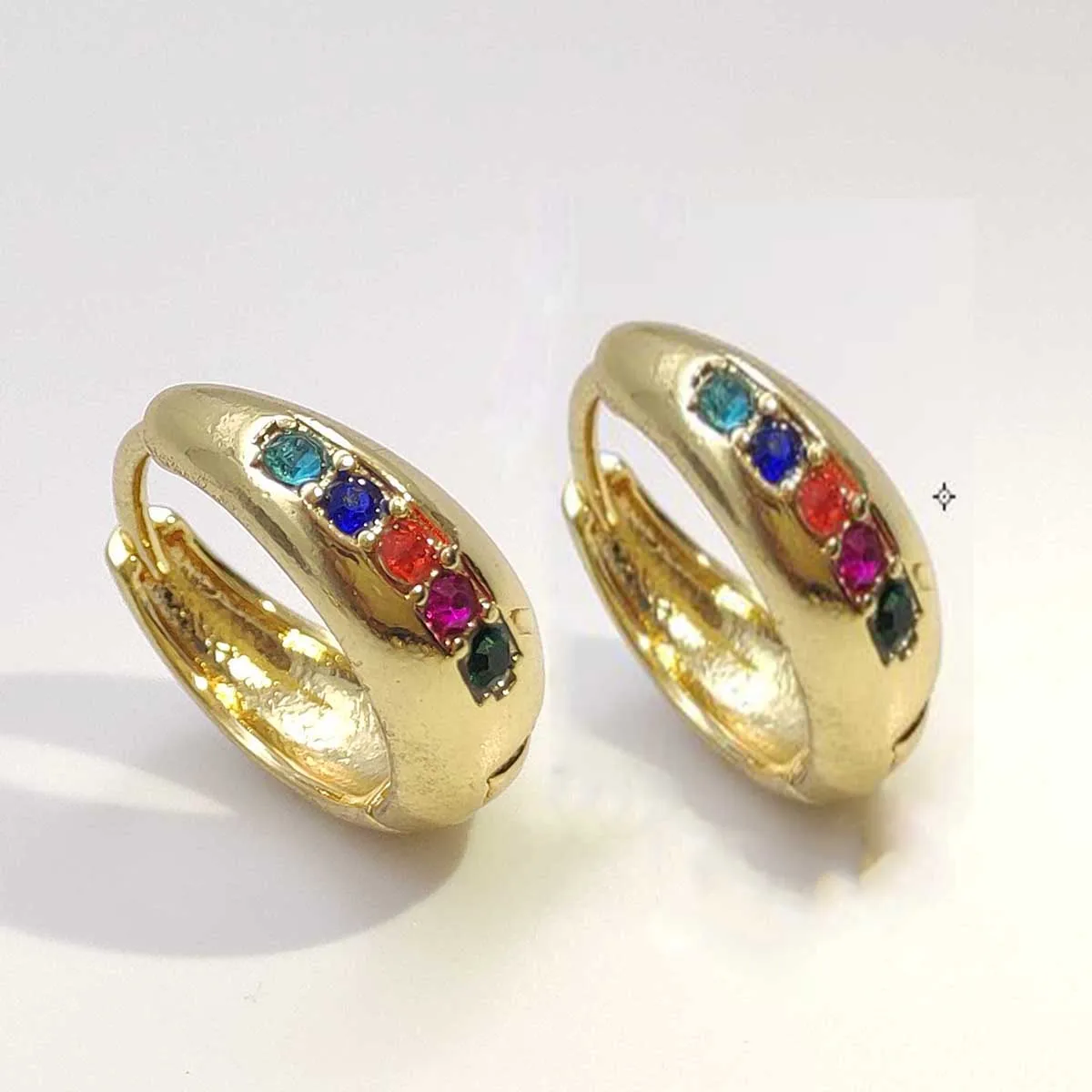 

Fashion Cubic Zirconia Hoop Earrings, Exquisite Round Crystal Earrings for Women, Wedding Party Jewelry