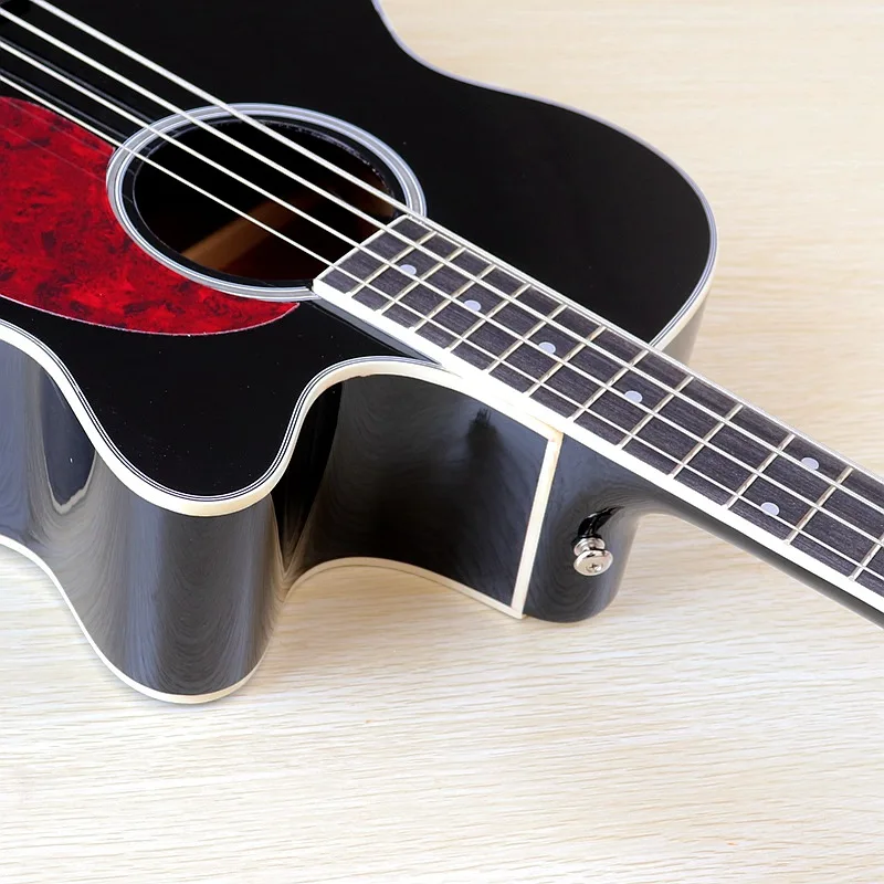 4 string elektrische akustische bass gitarre hochglanz akustische bass 43 zoll natürliche farbe schwarz farbe volle größe bass gitarre