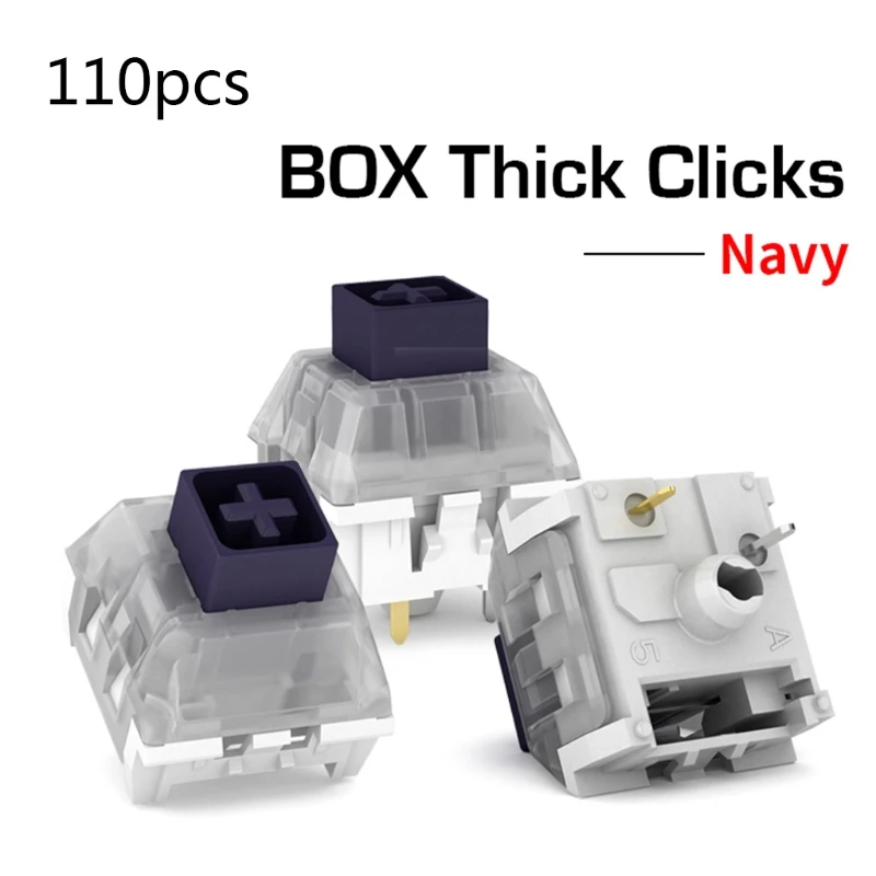 

Kailh Box Thick Click Navy Blue Jade Switches RGB SMD 3pin Switch IP56Waterproof