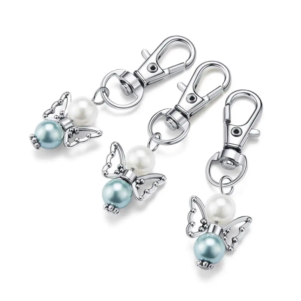 

20pcs Angel Keychain Pendant Yarn Bag Wedding Birthday Party Small Gift Metal Luggage Keychain