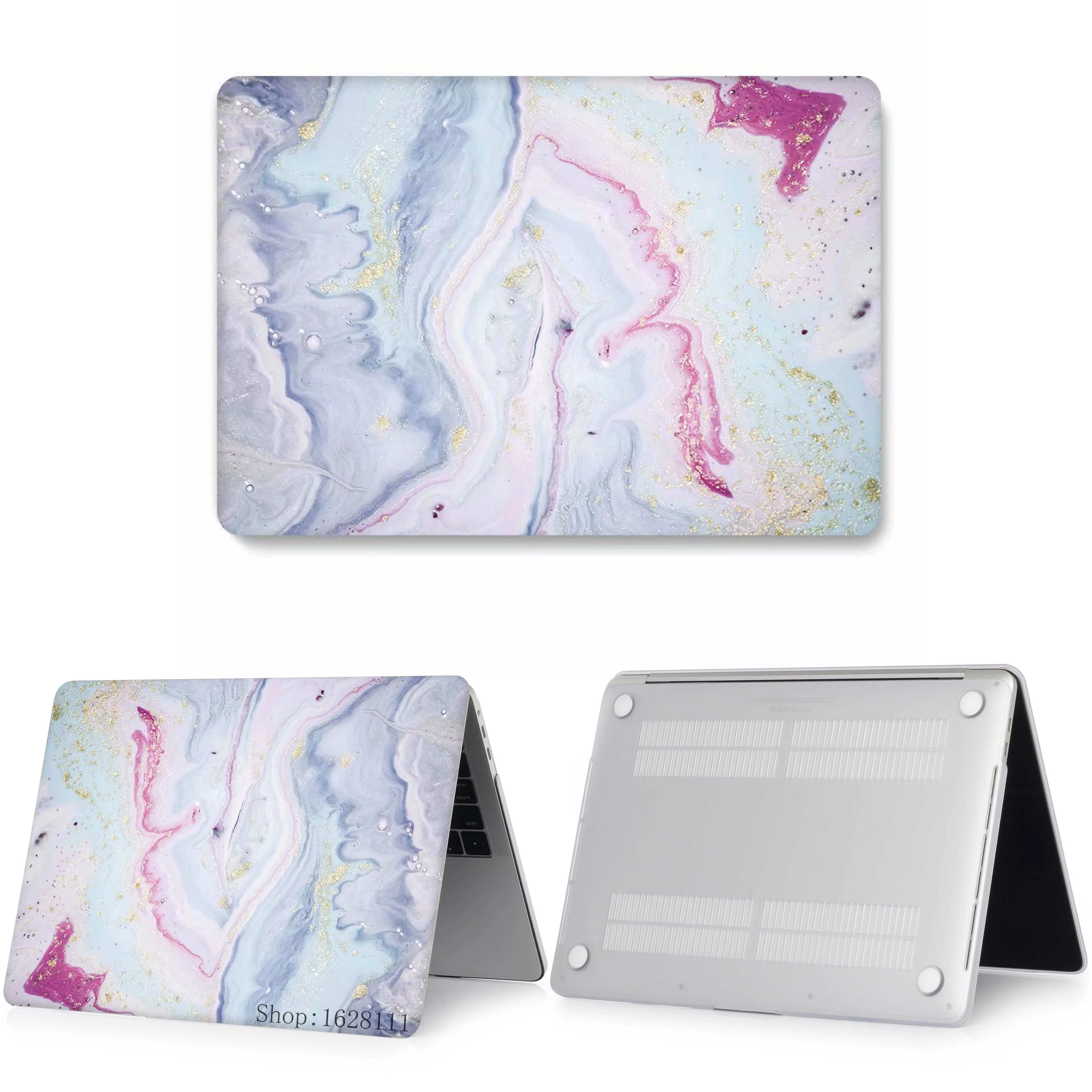 Мраморный цветной чехол для ноутбука MacBook Air Retina Pro 11 12 13 15 16 дюймов 2020 + с сенсорной