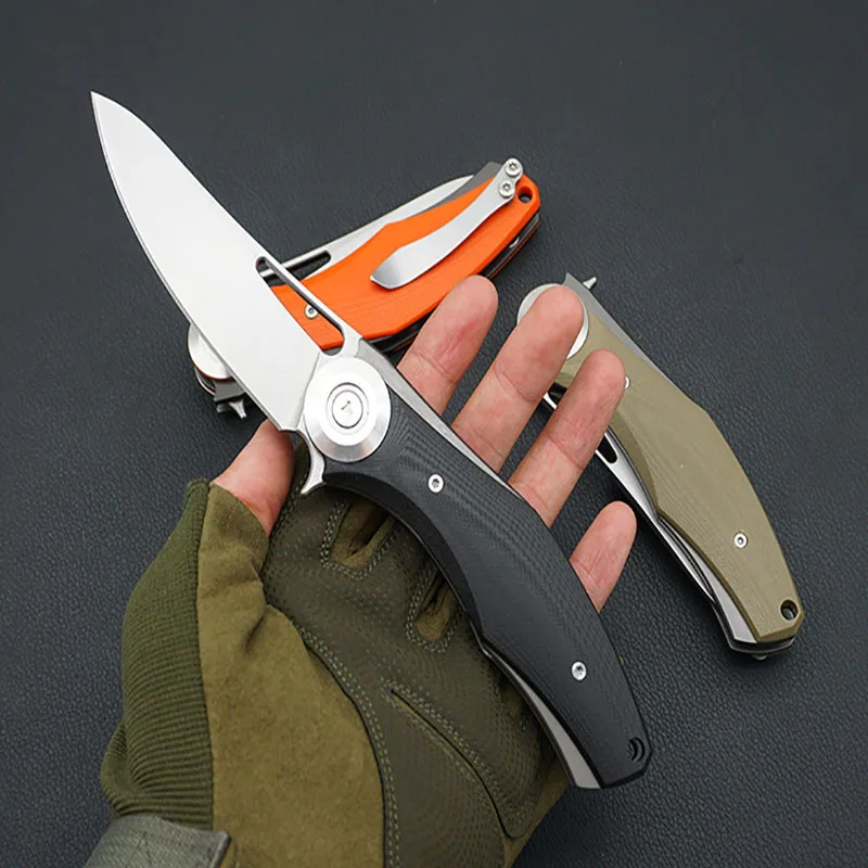 Бритвы good D2 Blade G10 ручка медведь складной нож Походный спасательный боевой
