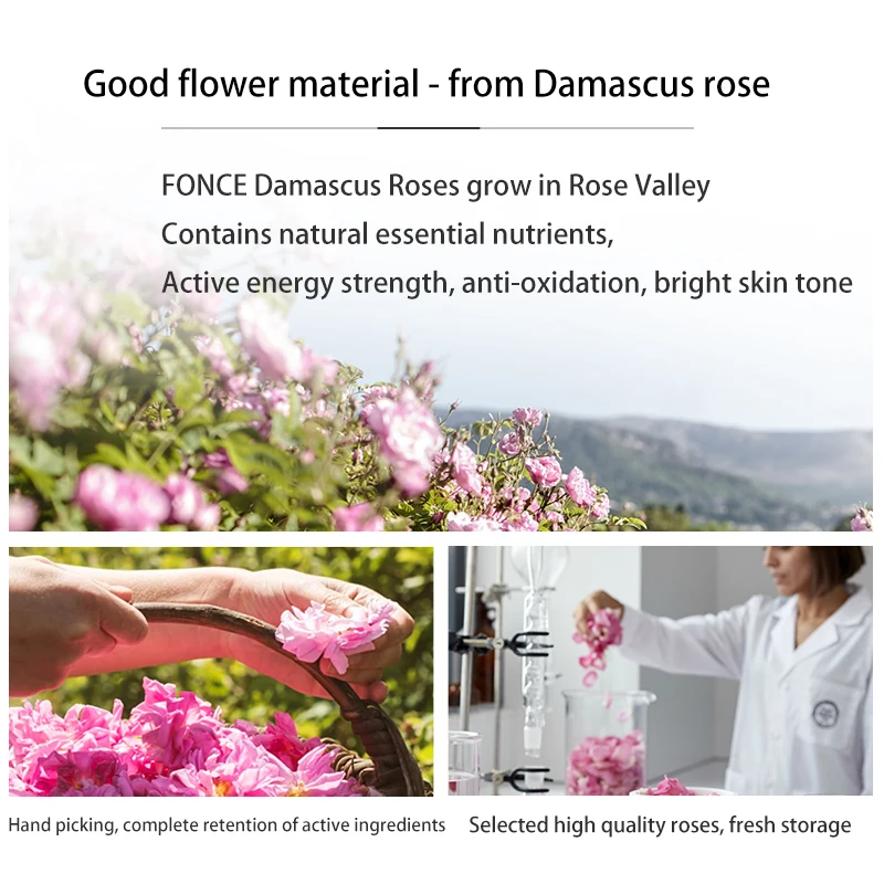 

Fonce South Korea Genuine Rose Water Neutral Cream Real Nicotinamide Brightening Skin Tone Moisturizing Lotion