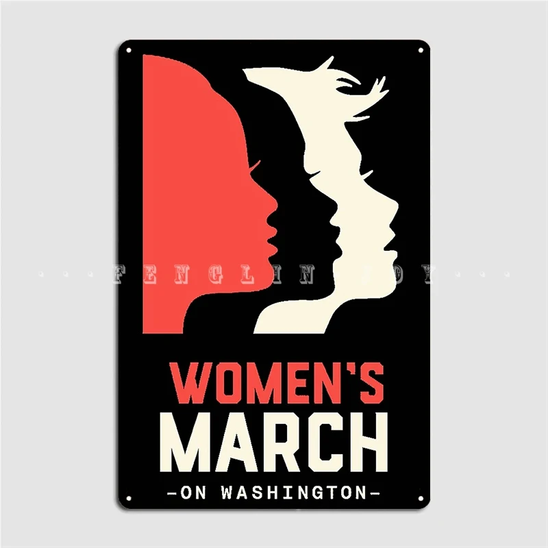 Официальный женский Март на Вашингтоне металлический знак клуб для дома