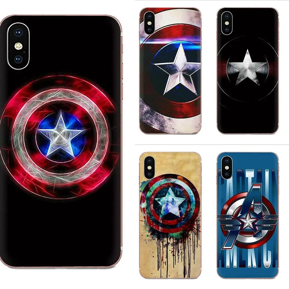 Чехлы из ТПУ для Xiaomi Mi3 Mi4 Mi4C Mi4i Mi5 Mi 5S 5X 6 6X 8 SE Pro Lite A1 Max Mix 2 Note 3 4 Captain America|Бамперы| |
