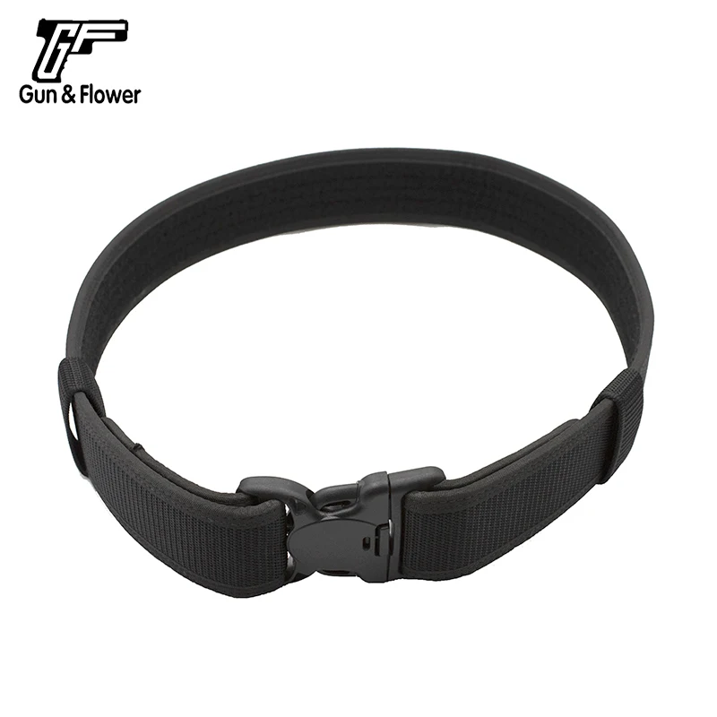 Пистолет и цветок нейлон Duty черный пояс полиция орудие 2 дюйма без крючка петли