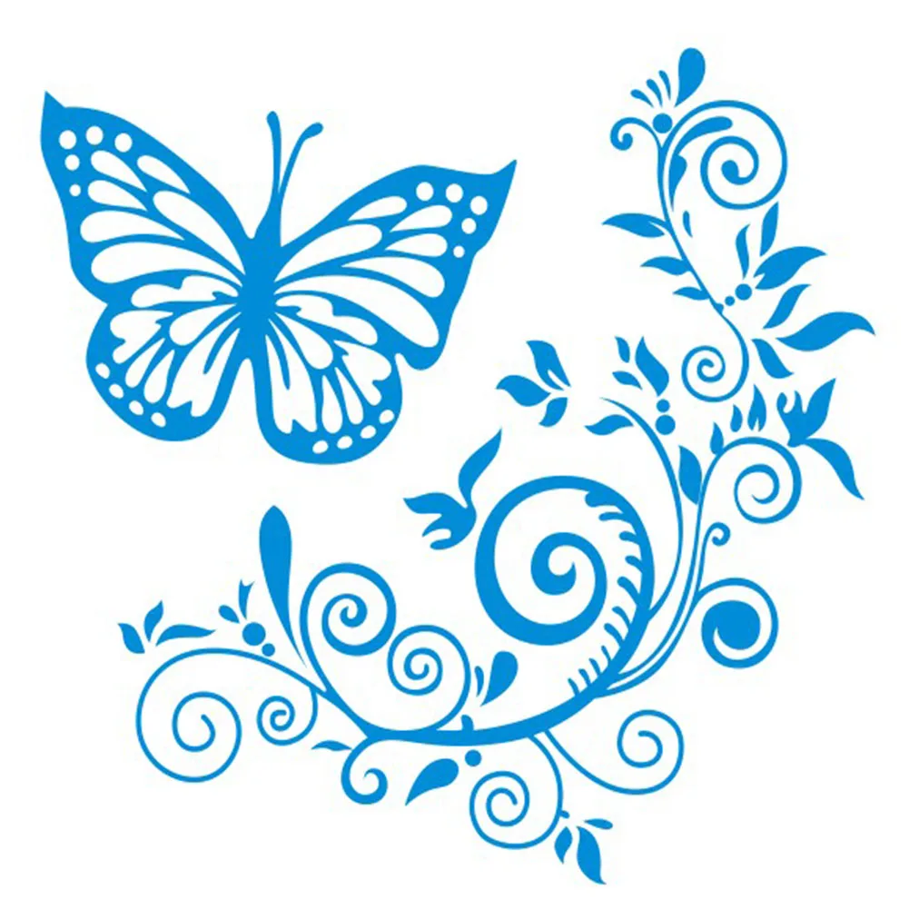 

Car Sticker Waterproof Decorative Butterfly Flower Reflective Car Styling