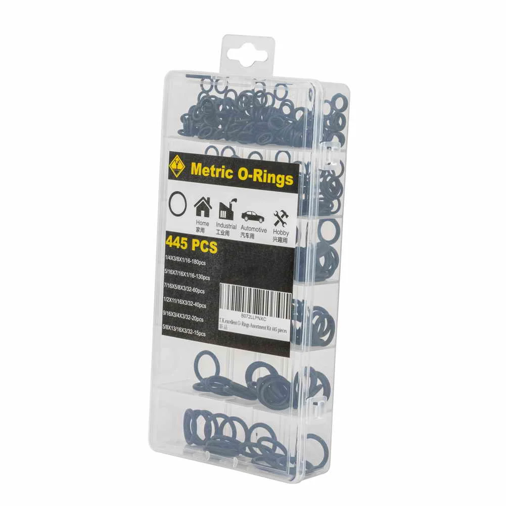 445 шт. резиновая уплотняющая Прокладка Ассортимент уплотнительное кольцо 6