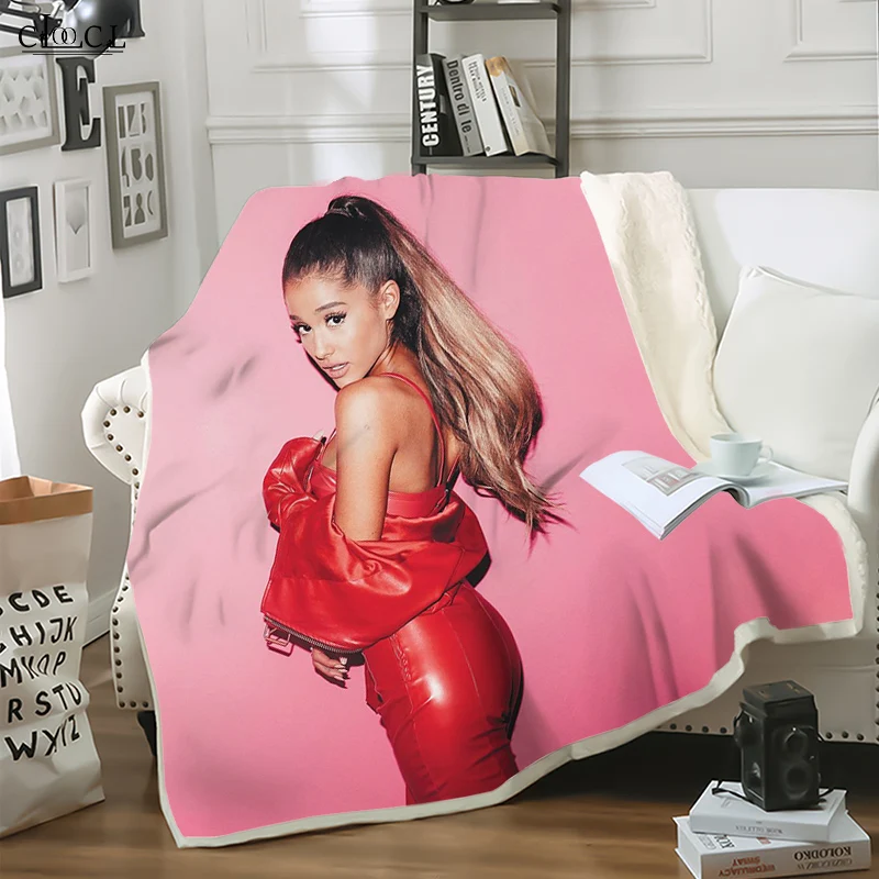 

Singer Ariana Grande Blankets Child Adult Quilt 3D Print Cat Star Sofa Travel Teens Women Men Casual Student Blanket