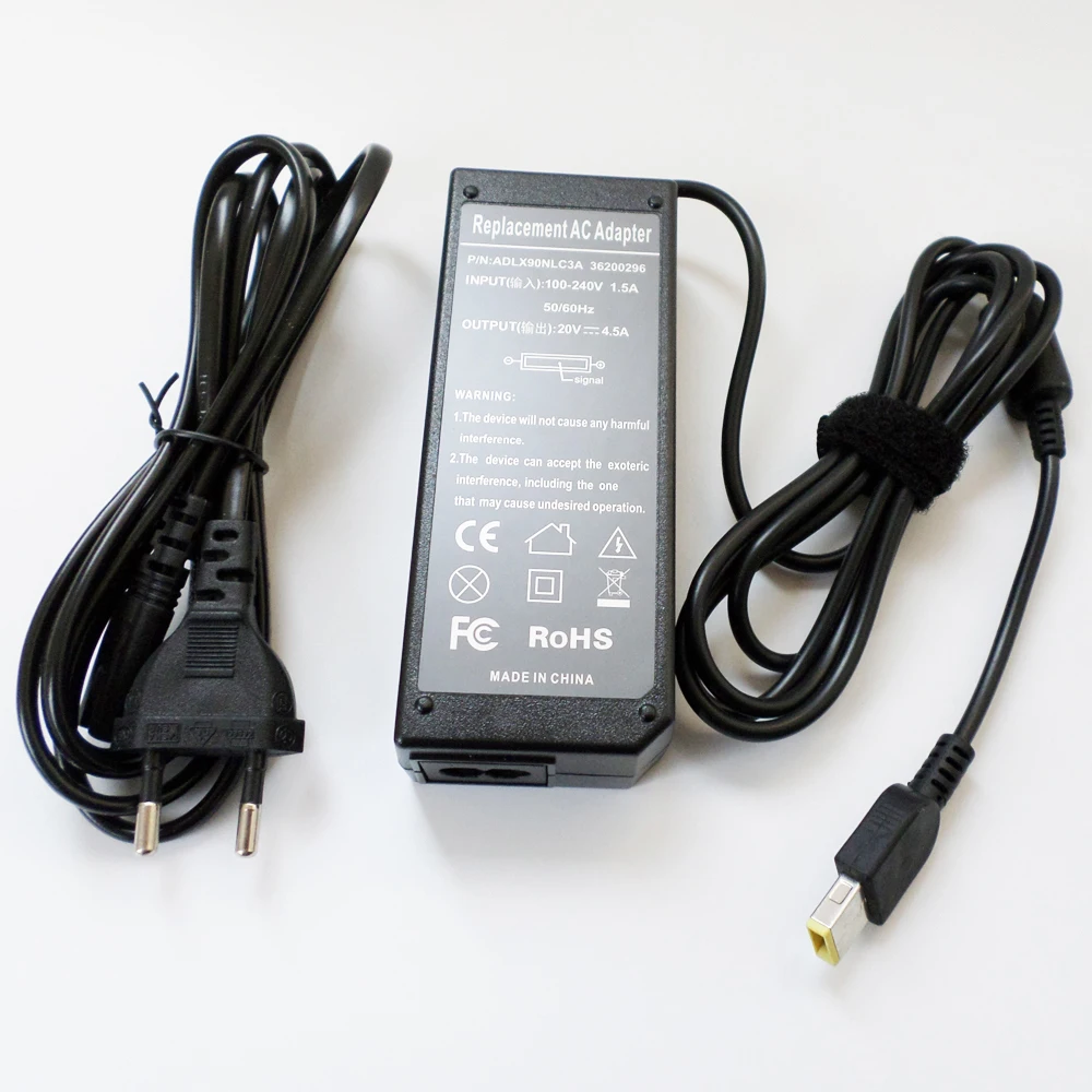 Adaptador de Alimentação Carregador de Bateria para Lenovo Novo Cabo Adlx90nlc3a Pa-1900-72 0b46996 0b46997 45n0240 45n0242 20v 4.5a 90w ac