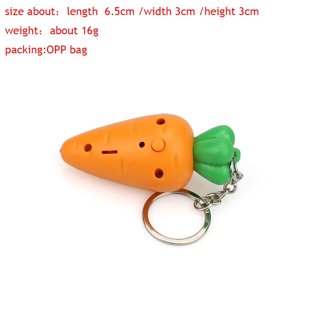 Мини-брелок в форме моркови с мультяшным рисунком светодиодный светильник