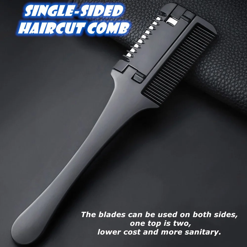 

Hair Comb Carbon Hair Brush Professional Salon Hairdressing Barbers Handle Brush With Razor Blades DIY Styling Tools