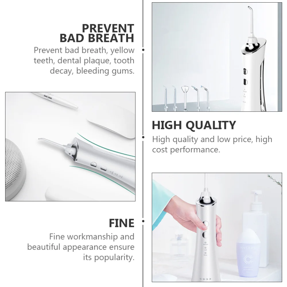 

1 Set Oral Irrigator Electric Scaler Portable Water Toothpick (White)