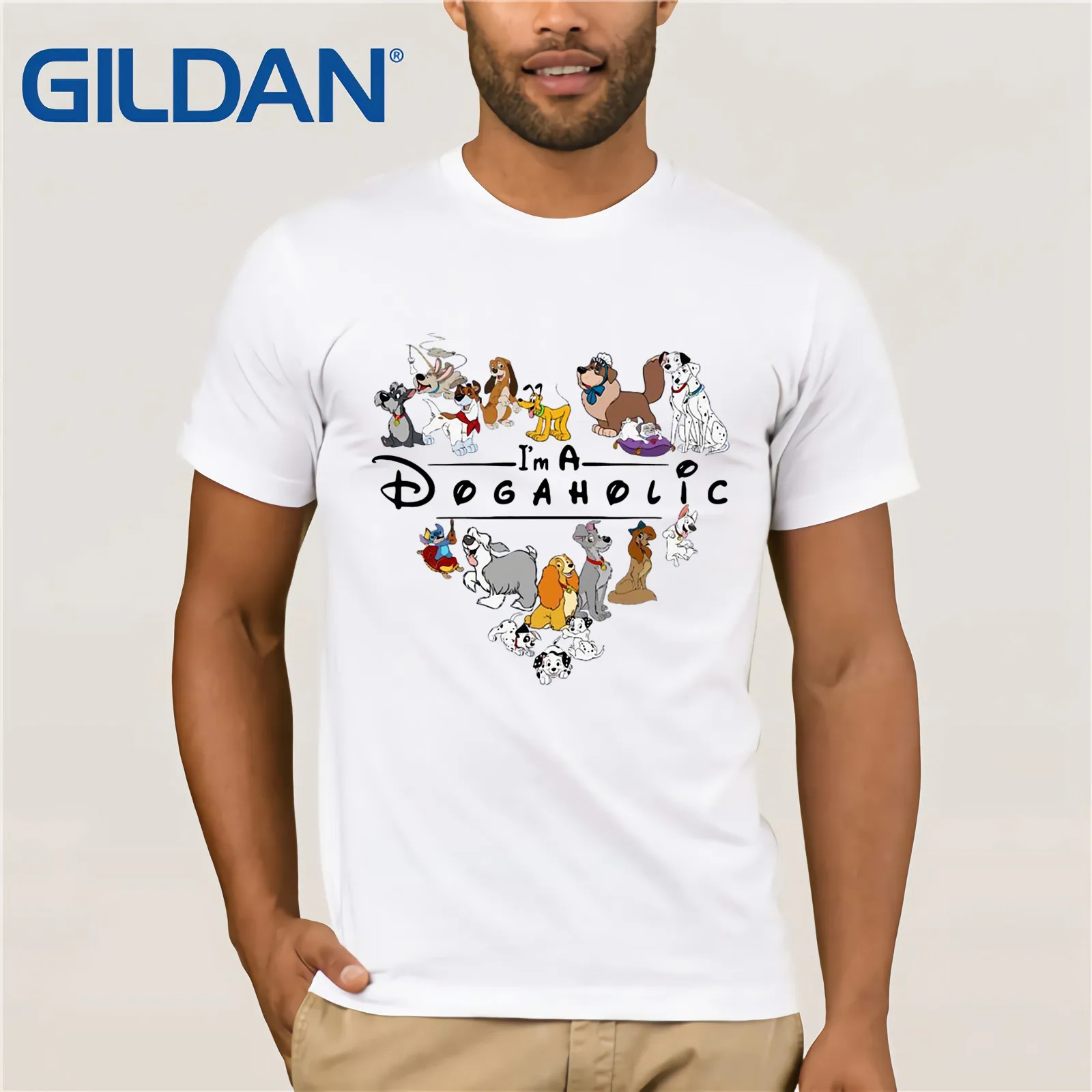 I'm A Dogaholic T-Shirt Мужская футболка с коротким рукавом е-образная Летняя женская