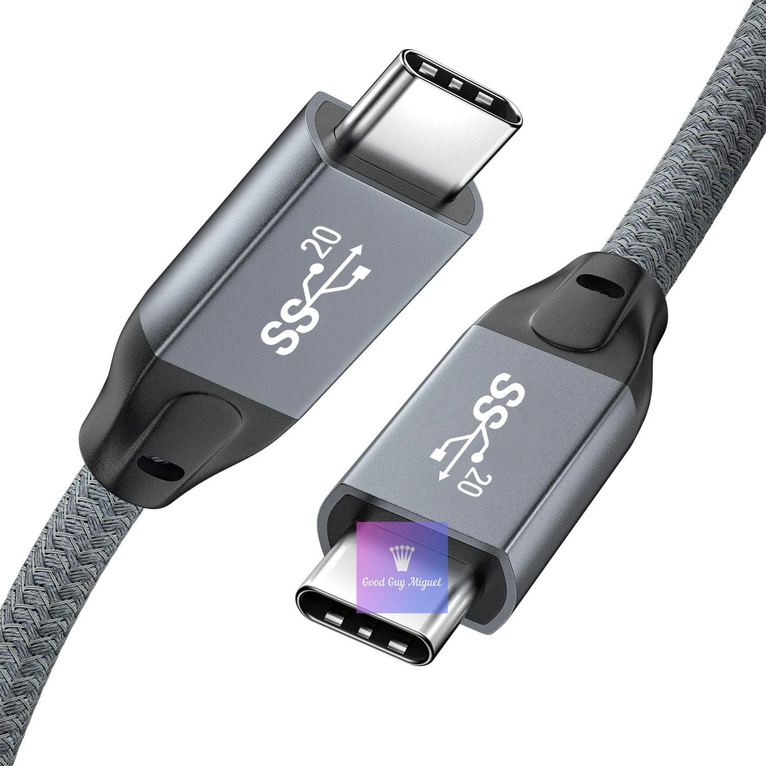 USB 3,2 Gen 2x2 20 Гбит/с USB-C кабель для передачи данных Type-C 100 Вт Быстрая зарядка короткий шнур плетеный провод для Xiaomi Huawei MacBook Pixel