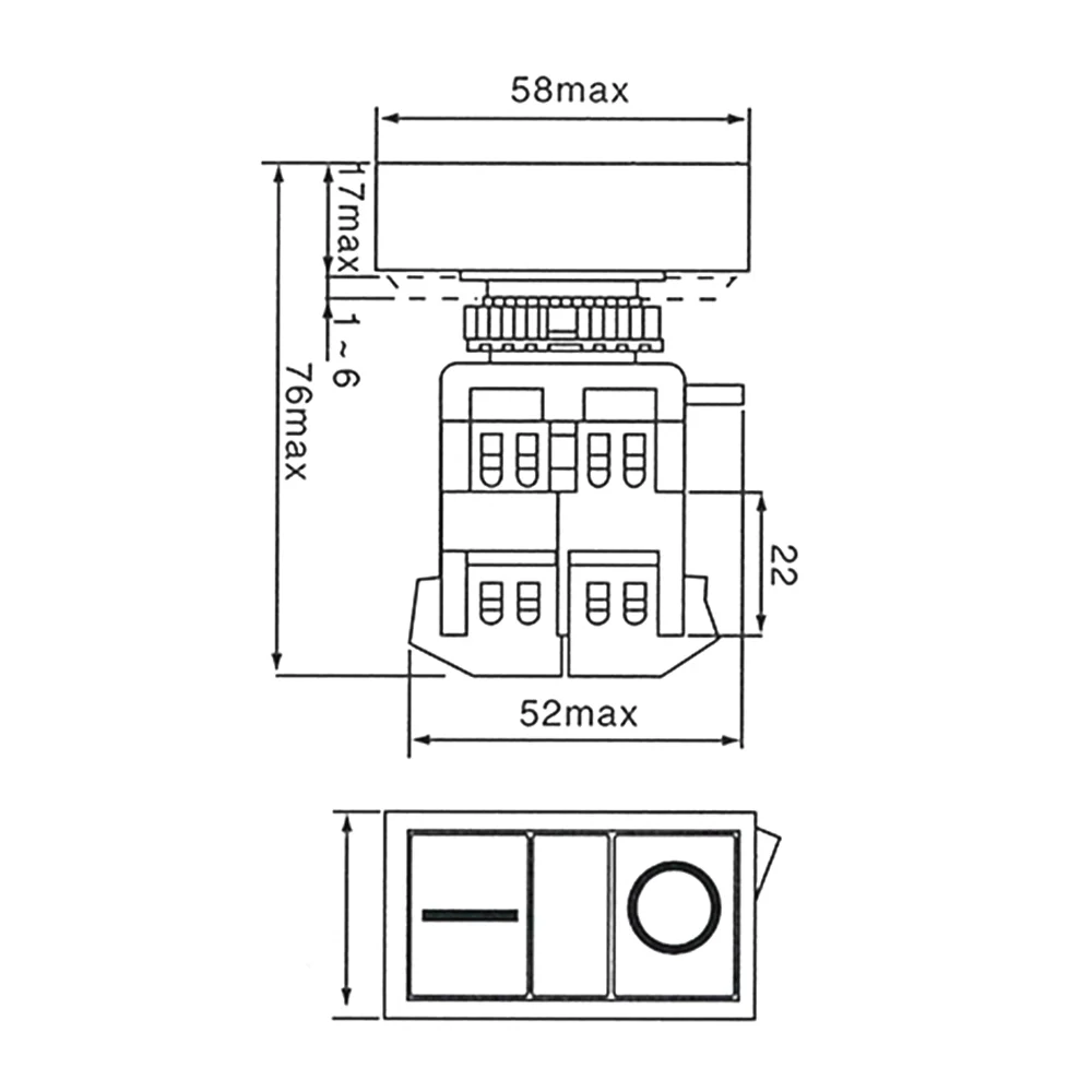 AS 22N 25N старт стоп двойной Кнопочные Переключатели Переключатель с светодиодный