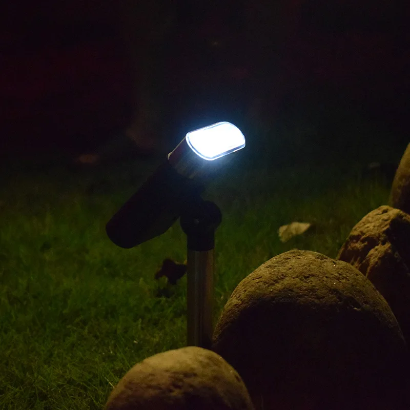 

3LED Solar Lawn Light 90 Degree Rotating Landscape Spotlight Stainless Steel Led Solar Lawn Light for Garden IP65 Waterproof