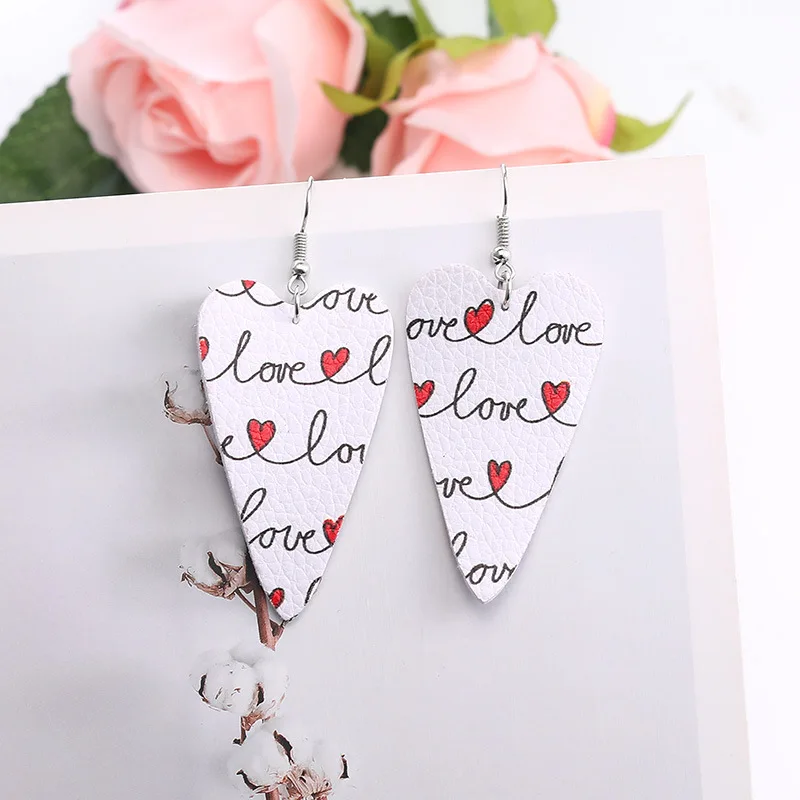 Женские серьги-подвески из искусственной кожи в форме сердца | Украшения и