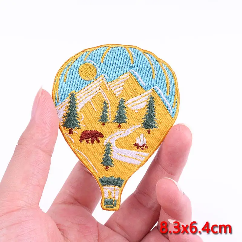 Вышитая нашивка горный значок нашивки с утюгом для одежды уличная аппликация
