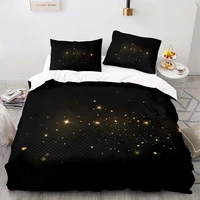 black night sky pattern 200%c3%97200 duvet cover set with pillowcase 210%c3%97210 quilt coverking size bedding set