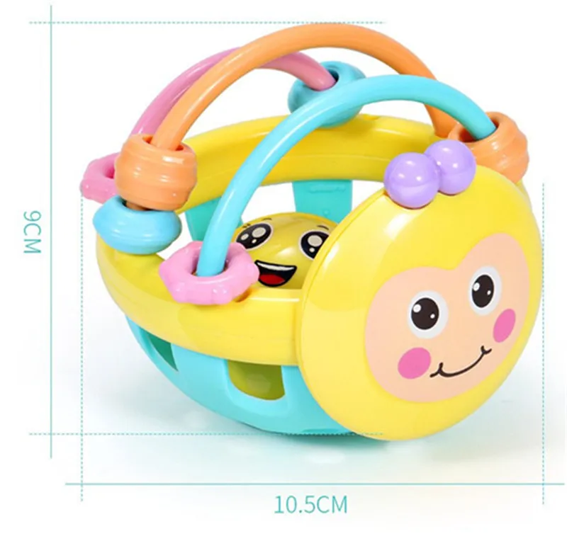 

Baby Soft Rubber Rattle Children Early Childhood Biting Bell Toy Bee Hand Bell Rattle Dumbbell Baby Toy 0-12 Months