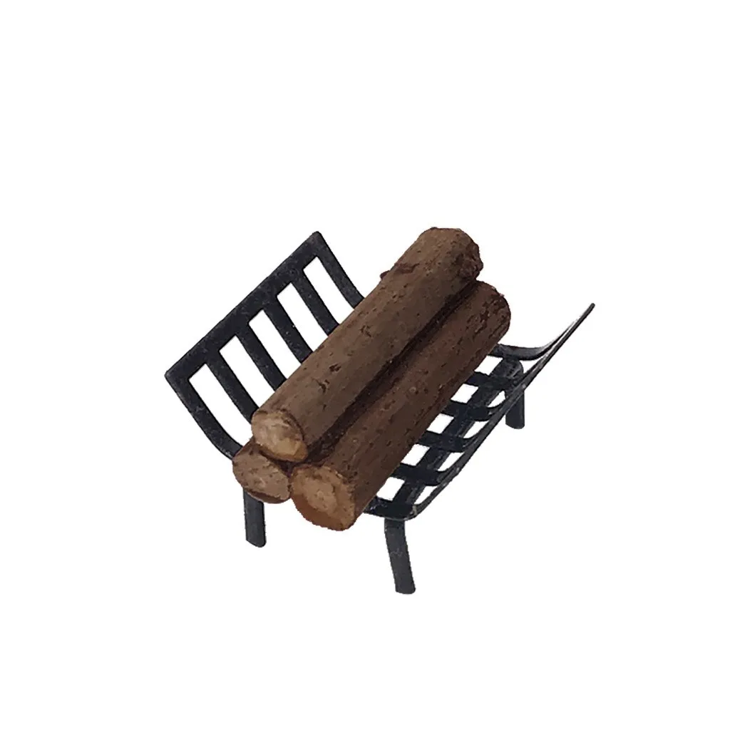 

1:12 Miniature Dollhouse Furniture Metal Rack With Firewood For Fireplace Model Doll House Accessories Hot Sale Funny Gifts