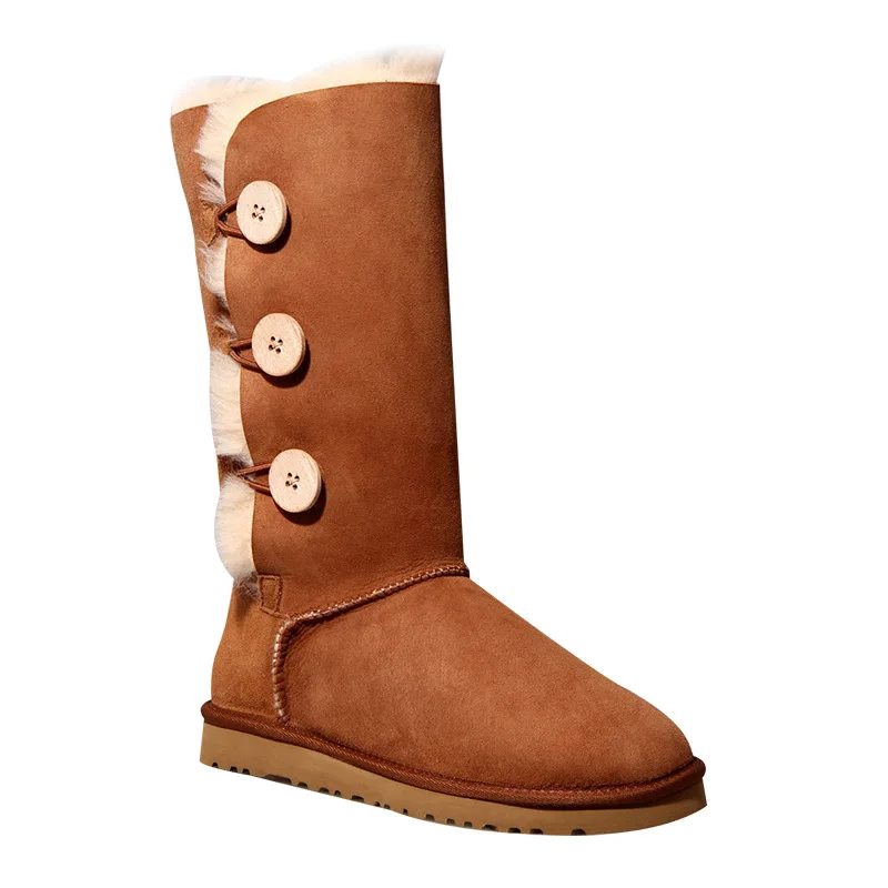 Зимние сапоги на 100% натуральном меху наивысшего качества Женские высокие из