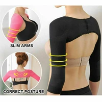 women seamless arm warmer shaper slim upper sleeves compression posture corrector humpback prevent girdle shapewear