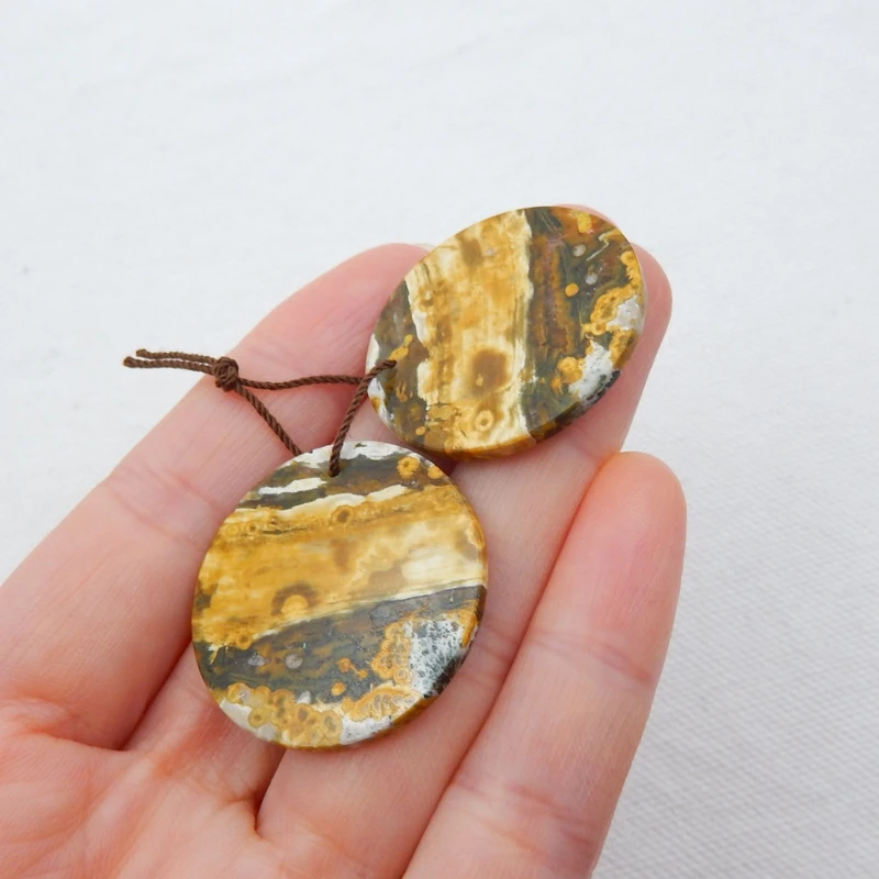 Серьги женские Круглые из натурального камня 30x2 мм 7 6 г|Ювелирная фурнитура и